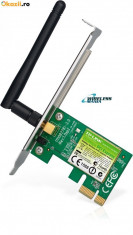 Placa de Retea Wireless cu Antena, pentru PC: Card TP-LINK TL-WN781ND 150M Wireless PCI-E foto