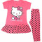 NOU !! - Set 2 piese fetite - 5 - 6 ani - *Hello Kitty* - (bluzita tip rochita si colanti 3/4)