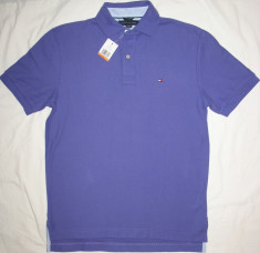 Tricou TOMMY HILFIGER, mov, material polo pique, masura M foto