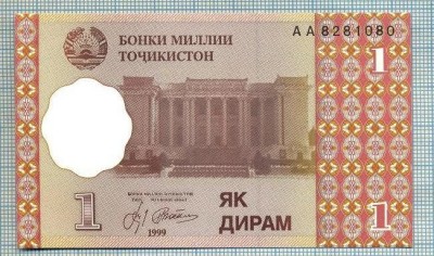 1368 BANCNOTA - TADJIKISTAN - 1 DIRAM - anul 1999 -SERIA 8281080-starea care se vede foto