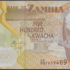 Zambia 500 Kwacha 2008 UNC