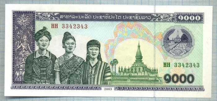 1438 BANCNOTA - LAOS - 1 000 KIP - anul 2003 -SERIA 3342343 -starea care se vede
