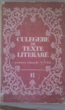 Cumpara ieftin CULEGERE DE TEXTE LITERARE CLASELE V-VIII,EDITURA DIDACTICA 1983