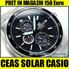 CASIO EDIFICE SOLAR cod EFR-100SB-1AVEF NOREDUCERE 40% CASIO Edifice EF-340SB-1A1VEF -CEAS SOLAR si QUARTZ NOU IN CUTIE GARANTIE NEOBRYTE SUBACVATIC foto