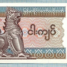 1374 BANCNOTA - MYANMAR - 5 KYATS - anul (1996) -SERIA 2786321 -starea care se vede