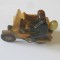 MINIATURA LEMN MOTOCICLETA CU ATAJ DIN ANII 60