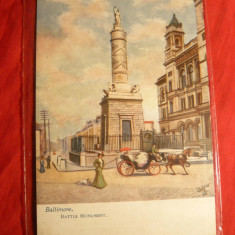 Ilustrata - Baltimore - Monumentul Bataliei din 1812 - SUA cca.1900