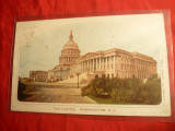 Ilustrata-Litografie Washington 1909 ,circ. cu 2 C uzuale , SUA, America de Nord, Circulata