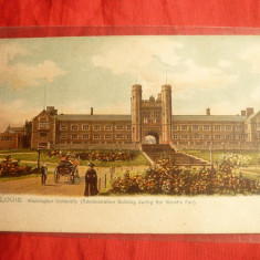 Ilustrata Universitatea Washington in St.Louis , color ,cca 1906 SUA