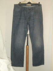 BLUEJEANS (barbati) ALBASTRU RELAXED STRAIGHT WRANGLER W38xL30 original foto