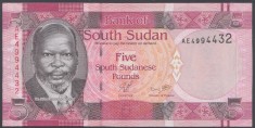 South Sudan 5 pounds 2011 UNC foto