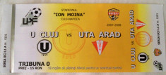 Bilet la meciul &amp;quot;U&amp;quot; CLUJ - UTA Arad din sezonul 2007/2008 foto