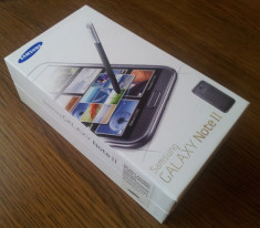 SAMSUNG GALAXY NOTE 2 N7105 II GREY GRI NECODAT NOU SIGILAT PACHET COMPLET ORIGINAL! SUPER OKAZIE! foto