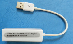 Placa de retea externa RJ45 cu adaptor USB 2.0 | 10/100 Mbps | GARANTIE foto