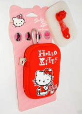 Portofel HELLO KITTY, miniportofel monede, carduri, carti de vizita, ruj; Husa universala HELLO KITTY, husa neopren pentru telefon, aparat foto foto