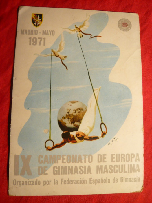 Ilustrata -Al IX lea Campionat Gimnastica Masculina Madrid 1971