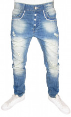 (NOU) BLUGI CONICI CU SEMI TUR LASAT (TUR PUTIN LASAT) - SKINNY / SLIM - ( TOATE MARIMILE: 28, 29, 30, 31, 32, 33, 34 ) foto