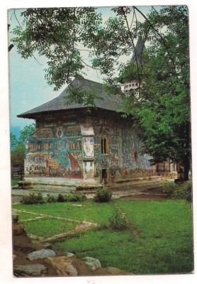 #carte postala(ilustrata)-VORONET-Biserica foto