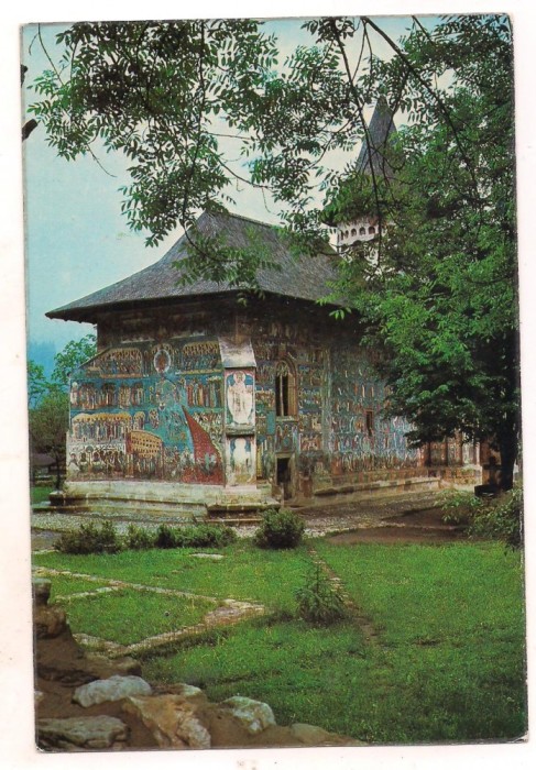 #carte postala(ilustrata)-VORONET-Biserica