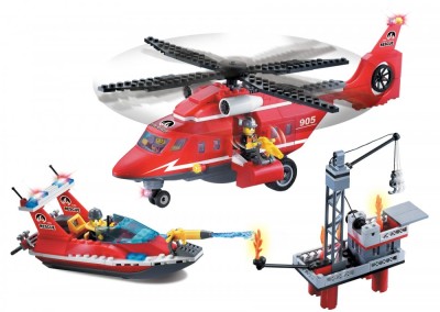 Jucarie tip Lego - Statie Pompieri Acvatica seria Rescue Ieftin foto