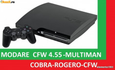 PS3 PLAYSTATION 3 SLIM HDD 250 GB ,PS3 MODAT 4.55 ULTIMUL UPDATE ,COMPATIBIL CU TOATE JOCURILE foto