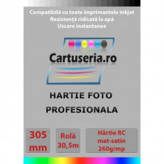 Hartie foto resin coated mat-satin rola foto