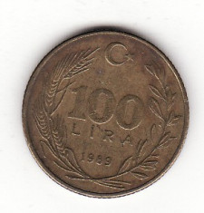 Turcia 100 lire 1989 foto