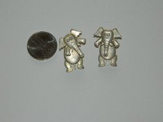 Cercei inox, forma de elefant, 4 piese, demontabili, cercei elefant foto