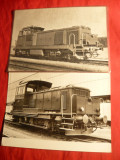 2 Ilustrate -Locomotive , anii &#039;60 ,alb-negru ,foto Germania