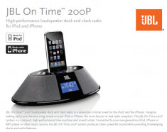 JBL On Time 200P Nou Adus din Franta - BOXE cu sunet de CALITATE pentru Compatible with all docking versions of the iPod and all iPhone models ... foto