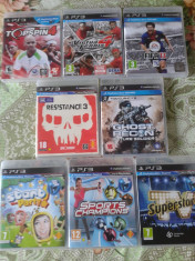 vand jocuri ps3 ,la pachet de 8 bucati,sau la bucata,actiune,sport,aventura,move controler foto