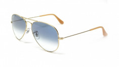 RAYBAN AVIATOR 3025-001/3F OCHELARI DE SOARE UNISEX AUTENTICI 62MM SIGILATI PACHET COMPLET TOC LAVETA CARTICELE foto