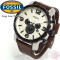 Ceas barbatesc Fossil NATE cod JR1390 CUREA PIELE NATURALA !!! NOU, LIVRAT IN CUTIE METALICA FOSSIL!!!