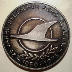 5.388 MEDALIE GERMANIA AVIATIE DEUTSCHER AERO CLUB 1975 ARGINT 1000 40mm/25g