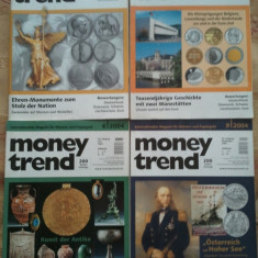 Lot reviste Money trend - Anglia, reviste de numismatica, full color, 50 roni / lotul, taxele postale gratuite