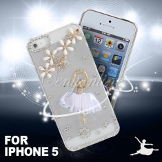 Husa plastic iphone 5 + folie protectie ecran