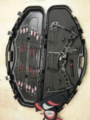 Arc compound Hoyt Superhawk accesorizat + hardcase + sageti. foto