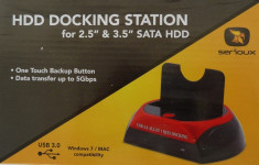Docking Station Serioux SDS-ESU30 pentru HDD SATA 2.5&amp;#039;&amp;#039;/3.5&amp;#039;&amp;#039;, USB 3.0 (compatibil USB 2.0) foto