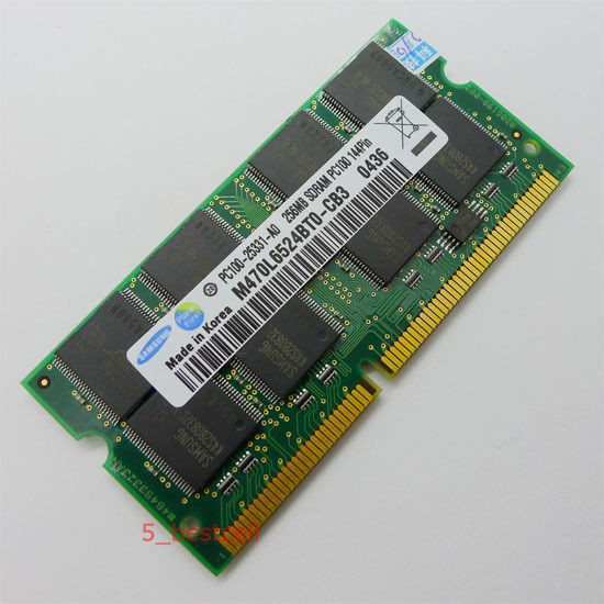 Memorie Laptop 256Mb SDRAM 100Mhz PC100 SODIMM 144pini pentru Notebook [sau  orice alta memorie] | arhiva Okazii.ro