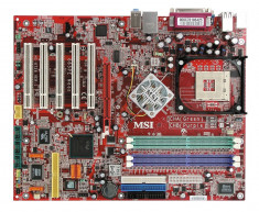 Vand placa de baza MSI 865PE Neo2 socket 478 plus procesor Intel plus o placuta rami 1GB DDR1 KIngstone foto