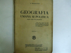 S. Mehedinti Geografia umana si politica Bucuresti 1924 foto