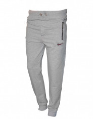 Pantaloni de Trening Nike - Conici de bumbac - cu semitur - Gri - Masura XL - Editie noua 2014 foto