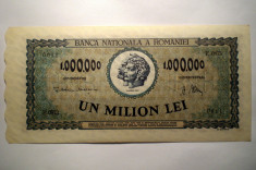 123. ROMANIA 1000000 UN MILION LEI 1947 AUNC SR. 011 foto