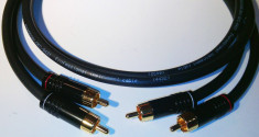 Cablu interconect stereo HiQ profesional RCA - RCA, siliconat cu mufe aurite Neutrik (Taiwan) foto