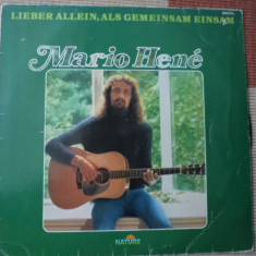 Mario Hene lieber Allein Als Gemeinsam einsam disc vinyl lp muzica folk rock