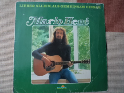 Mario Hene lieber Allein Als Gemeinsam einsam disc vinyl lp muzica folk rock foto