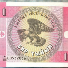 1645 BANCNOTA - KYRGYZSTAN - 1 TYIYN - anul (1993) -SERIA 00532066 -starea care se vede