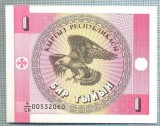 1635 BANCNOTA - KYRGYZSTAN - 1 TYIYN - anul (1993) -SERIA 00532060 -starea care se vede