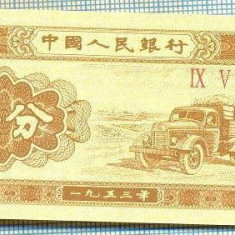 1604 BANCNOTA - CHINA - 1 FEN - anul 1953 -SERIA IX V -starea care se vede