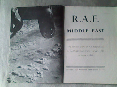 R.A.F. Middle east-The official story of air operations in the middle east,from February 1942 to January 1943 foto
